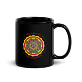 Lotus Harmony Mandala Black Glossy Mug - Beyond T-shirts